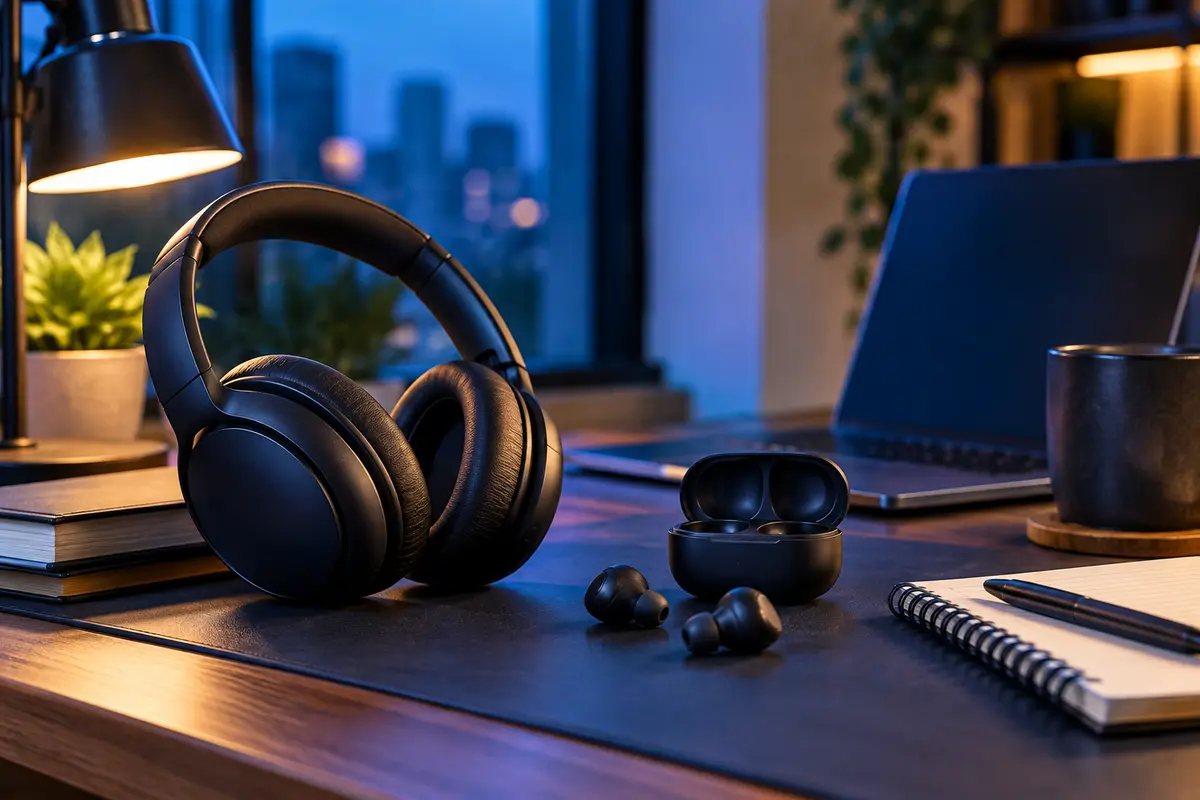 Editorial photograph for Headphones or Earbuds for Long Workdays?